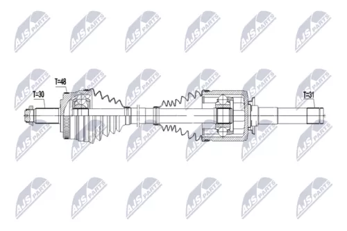 NTY NTY NPW-LR-055 NTY NPW-LR-055 Drive Shaft 