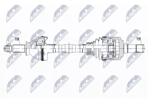 NTY NTY NPW-MA-005 NTY NPW-MA-005 Drive Shaft 