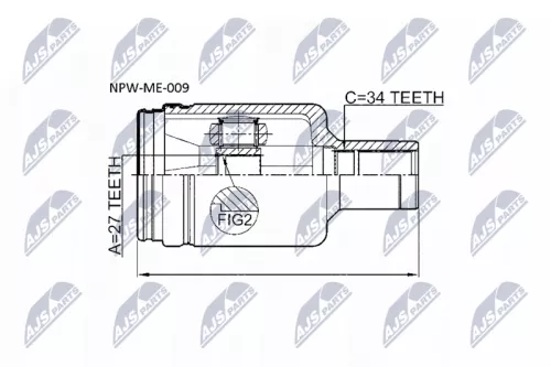 Front Left Inner NTY Cv Joint & Boot Kit