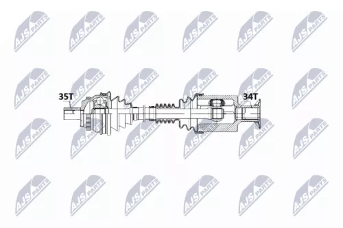 NTY NTY NPW-ME-022 NTY NPW-ME-022 Drive Shaft 