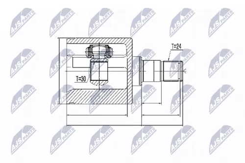 NTY NTY NPW-ME-025 Inner NTY Cv Joint & Boot Kit 