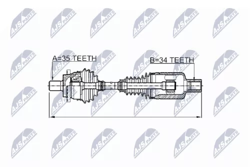 NTY NPW-ME-026 Drive Shaft