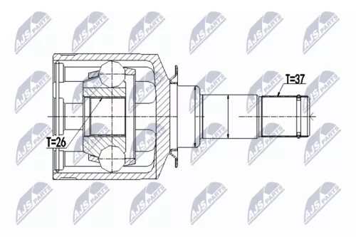Front Left NTY Cv Joint & Boot Kit