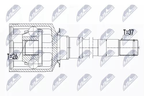 Front Right NTY Cv Joint & Boot Kit