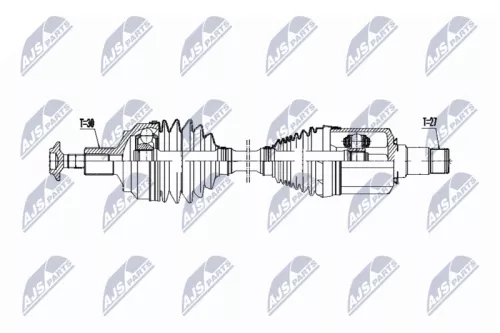 NTY NPW-ME-061 Drive Shaft