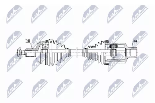 NTY NPW-ME-070 Drive Shaft