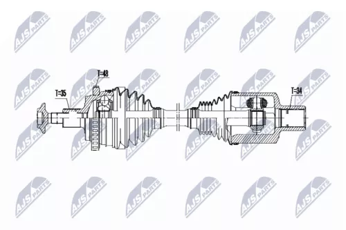 NTY NTY NPW-ME-073 NTY NPW-ME-073 Drive Shaft 