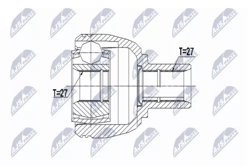 Front Right NTY Cv Joint & Boot Kit