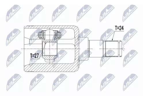 Inner Front Right NTY Cv Joint & Boot Kit