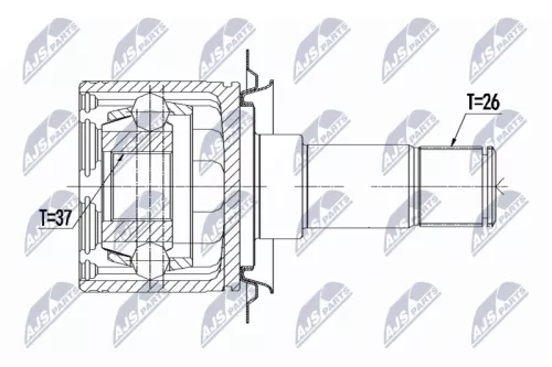 NTY NTY NPW-ME-094 Inner NTY Cv Joint & Boot Kit 