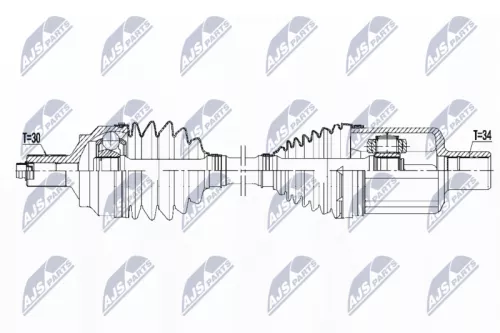 NTY NTY NPW-ME-096 NTY NPW-ME-096 Drive Shaft 