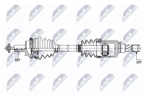 NTY NPW-ME-120 Drive Shaft