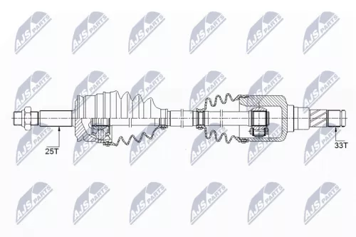 NTY NPW-ME-124 Drive Shaft