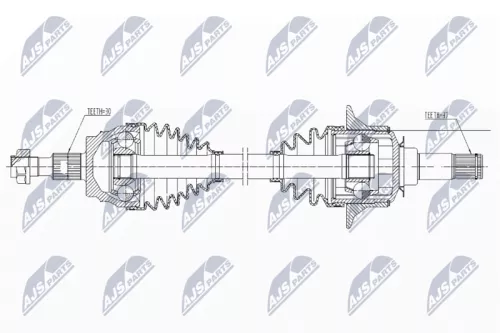NTY NPW-ME-162 Drive Shaft