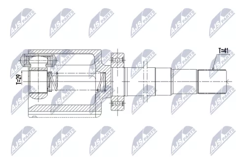 Front Right Inner NTY Cv Joint & Boot Kit
