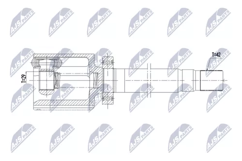 Front Right NTY Cv Joint & Boot Kit