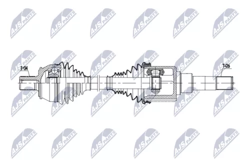 NTY NTY NPW-ME-183 NTY NPW-ME-183 Drive Shaft 