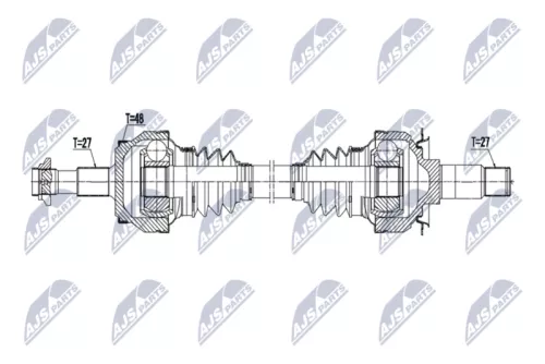 NTY NTY NPW-ME-197 NTY NPW-ME-197 Drive Shaft 