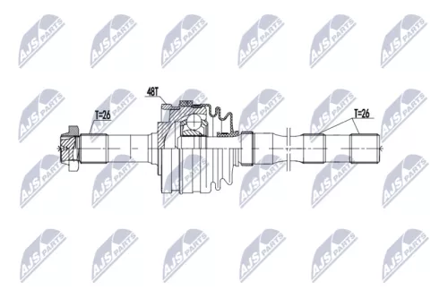 NTY NTY NPW-ME-202 NTY NPW-ME-202 Drive Shaft 
