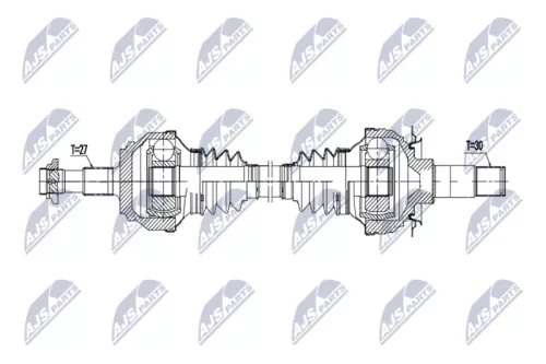 NTY NTY NPW-ME-205 NTY NPW-ME-205 Drive Shaft 