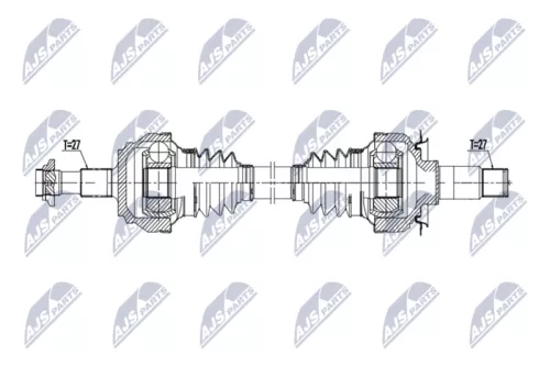 NTY NTY NPW-ME-206 NTY NPW-ME-206 Drive Shaft 
