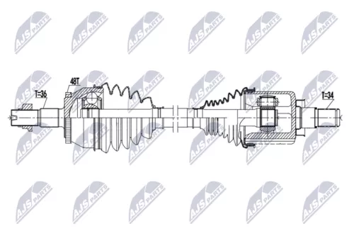 NTY NTY NPW-MG-006 NTY NPW-MG-006 Drive Shaft 