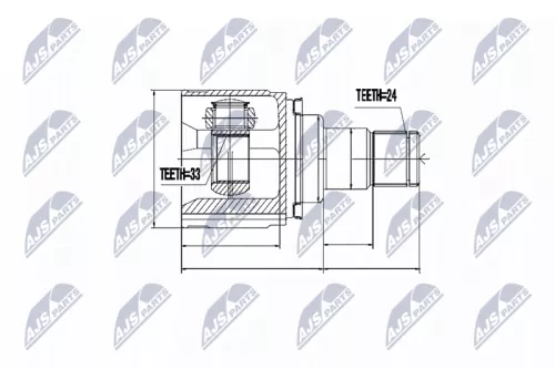 Inner NTY Cv Joint & Boot Kit