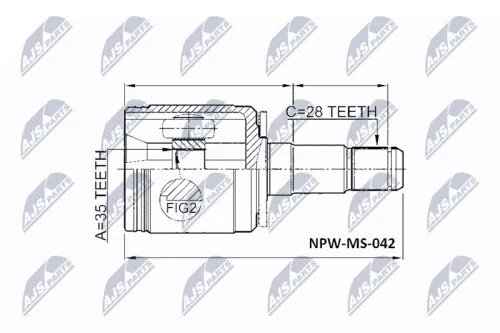 Front Right Inner Outer NTY Cv Joint & Boot Kit