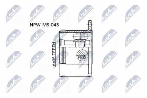Inner Front Left Outer NTY Cv Joint & Boot Kit