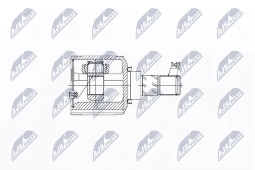 Front Left inner NTY Cv Joint & Boot Kit