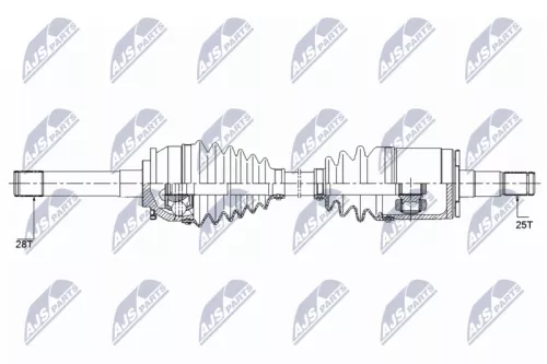 NTY NTY NPW-MS-057 NTY NPW-MS-057 Drive Shaft 