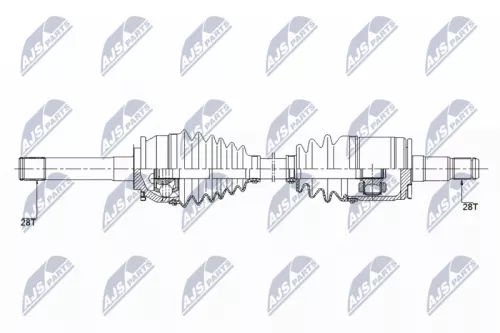 NTY NTY NPW-MS-059 NTY NPW-MS-059 Drive Shaft 