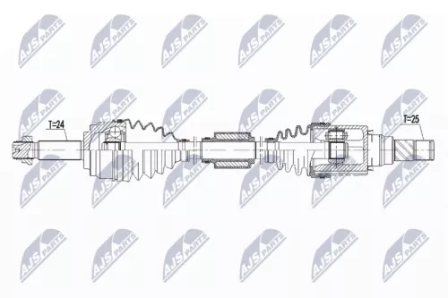 NTY NTY NPW-MS-065 NTY NPW-MS-065 Drive Shaft 