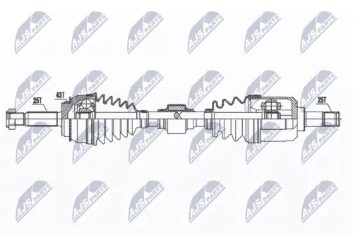 NTY NTY NPW-MS-071 NTY NPW-MS-071 Drive Shaft 