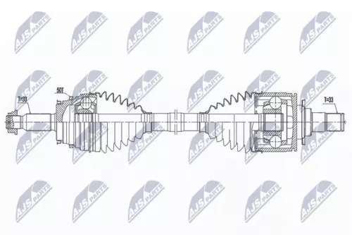 NTY NTY NPW-MS-075 NTY NPW-MS-075 Drive Shaft 