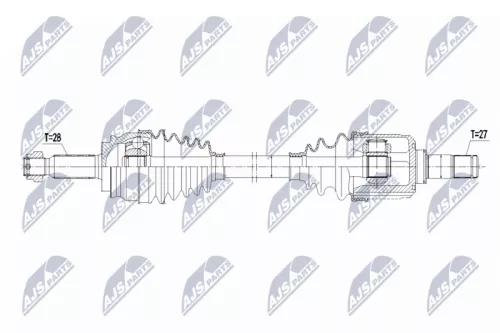 NTY NTY NPW-MS-090 NTY NPW-MS-090 Drive Shaft 