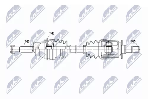 NTY NTY NPW-MS-094 NTY NPW-MS-094 Drive Shaft 