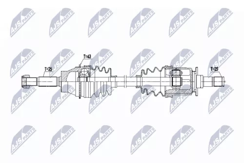 NTY NTY NPW-MS-096 NTY NPW-MS-096 Drive Shaft 