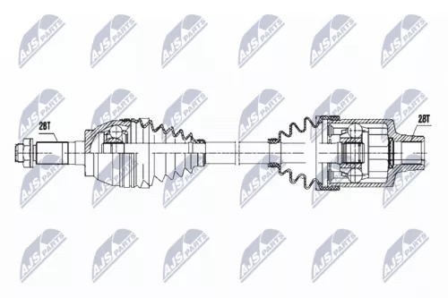 NTY NTY NPW-MZ-051 NTY NPW-MZ-051 Drive Shaft 