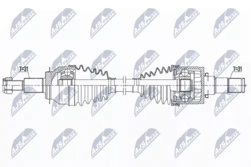 NTY NPW-MZ-080 Drive Shaft