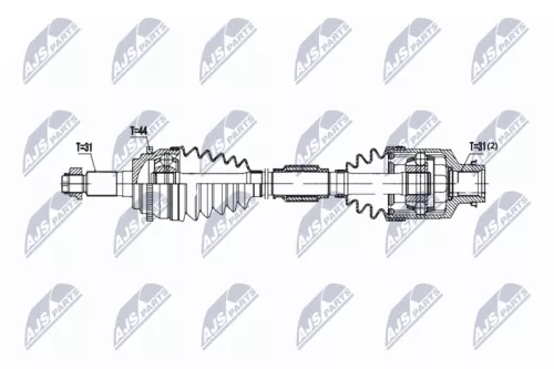 NTY NTY NPW-MZ-086 NTY NPW-MZ-086 Drive Shaft 