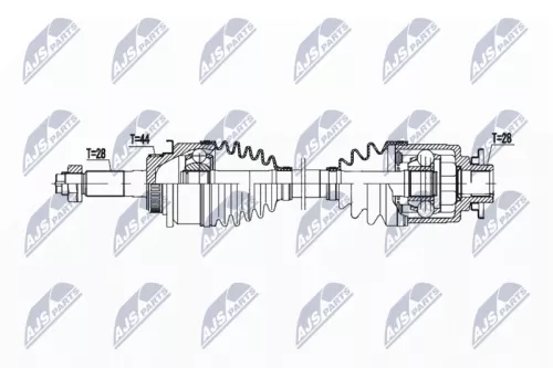 NTY NTY NPW-MZ-092 NTY NPW-MZ-092 Drive Shaft 