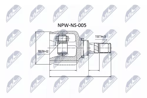 Inner NTY Cv Joint & Boot Kit