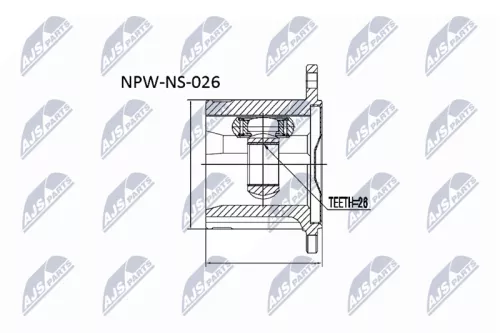 Front Right NTY Cv Joint & Boot Kit
