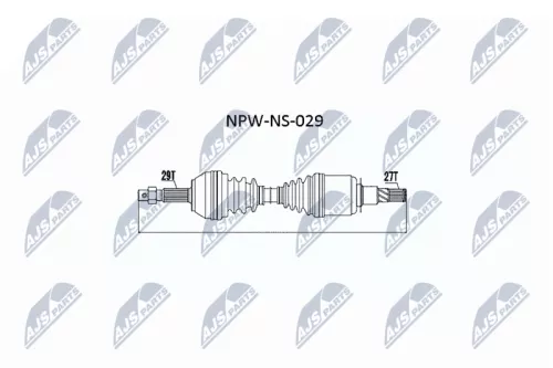 Front Front Left Front Right NTY Drive Shaft