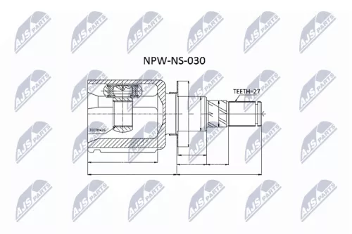 Inner Front Left Front Right NTY Cv Joint & Boot Kit