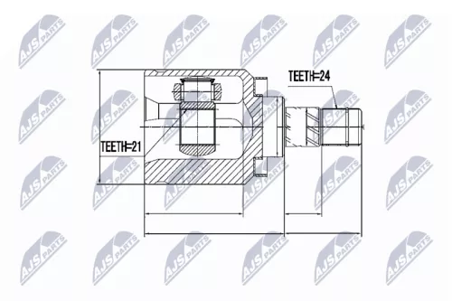 NTY NTY NPW-NS-031 Front Inner NTY Cv Joint & Boot Kit 