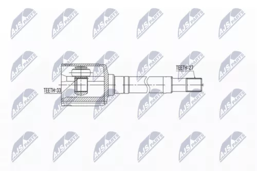 NTY NTY NPW-NS-033 Front Right Inner NTY Cv Joint & Boot Kit 