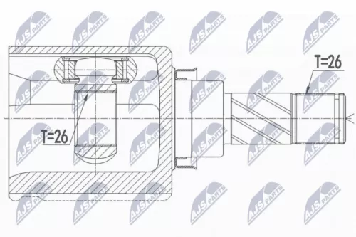 Front Left NTY Cv Joint & Boot Kit
