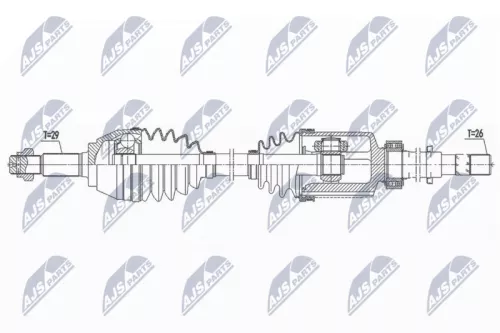 NTY NTY NPW-NS-092 NTY NPW-NS-092 Drive Shaft 